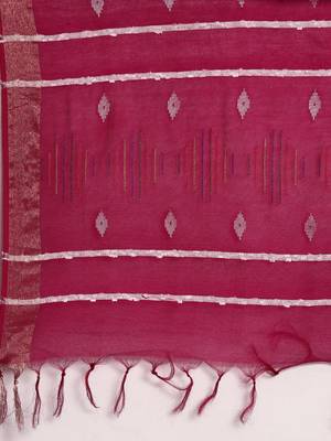Purple colour art silk women's  saree with blouse piece 5