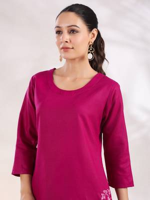  purple straight thread work above knee co-ord set 4