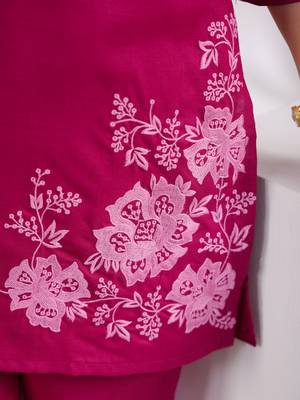  purple straight thread work above knee co-ord set 5