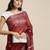 Maroon colour organza women's  saree with blouse piece