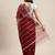 Maroon colour organza women's  saree with blouse piece