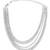 Layers of bling choker necklace studded with rhinestones | crystals choker necklace silver plated alloy for women