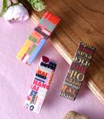 Set of 3 multi colored printed geometrical french barette