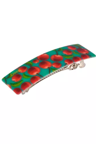 Women set of 4 multi colored printed french barette