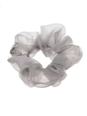 Set of 6 multi colored organza scrunchies ponytail holders 3