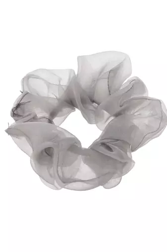 Set of 6 multi colored organza scrunchies ponytail holders