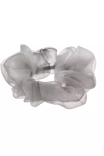 Set of 6 multi colored organza scrunchies ponytail holders