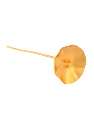 Women gold toned floral hair sticks 2