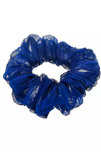 Set of 5 multi colored organza scrunchies ponytail holders