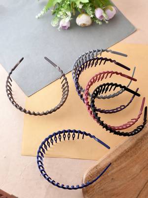 Set of 6 multi colored zig zag hairband 1