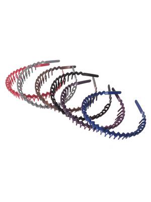Set of 6 multi colored zig zag hairband 2
