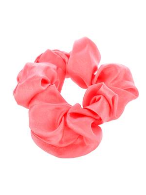 Set of 4 multi colored satin scrunchies ponytail holders 4