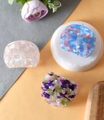 Set of 3 multi colored claw clips