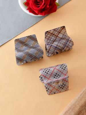 Set of 3 multi colored claw clips 1