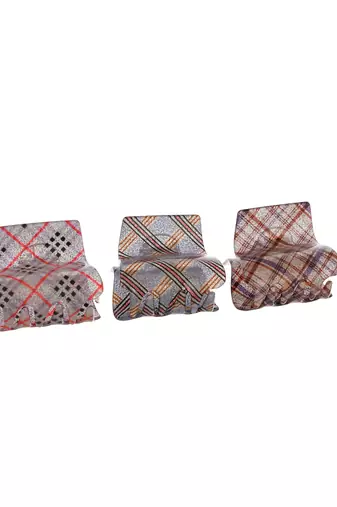Set of 3 multi colored claw clips