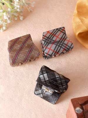 Set of 3 multi colored claw clips 1