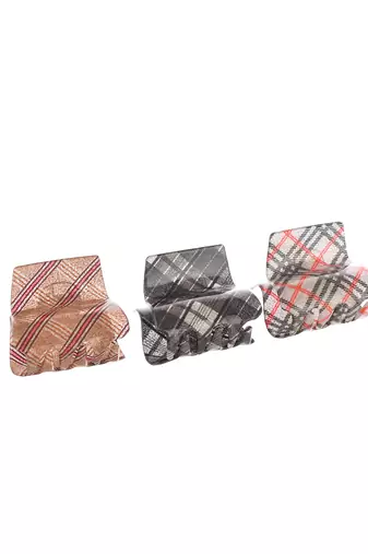 Set of 3 multi colored claw clips