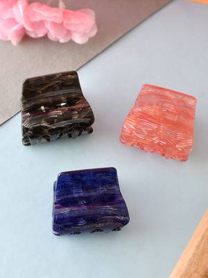 Set of 3 multi colored claw clips 1