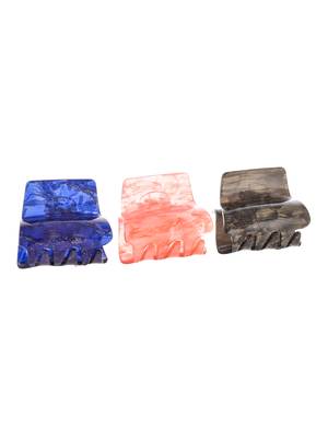 Set of 3 multi colored claw clips 4