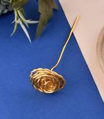 Women gold toned hair stick accessory
