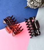 Set of 3 multi colored printed geometrical french barette