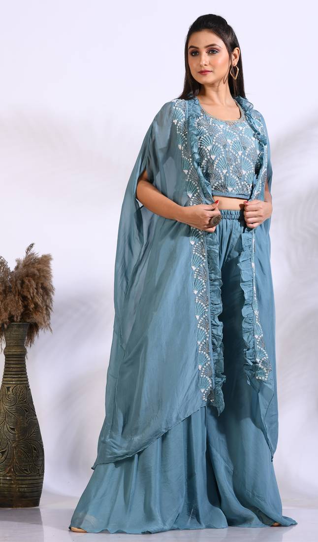 TOP PLASO WITH JACKET WITH HAND EMBODIERY