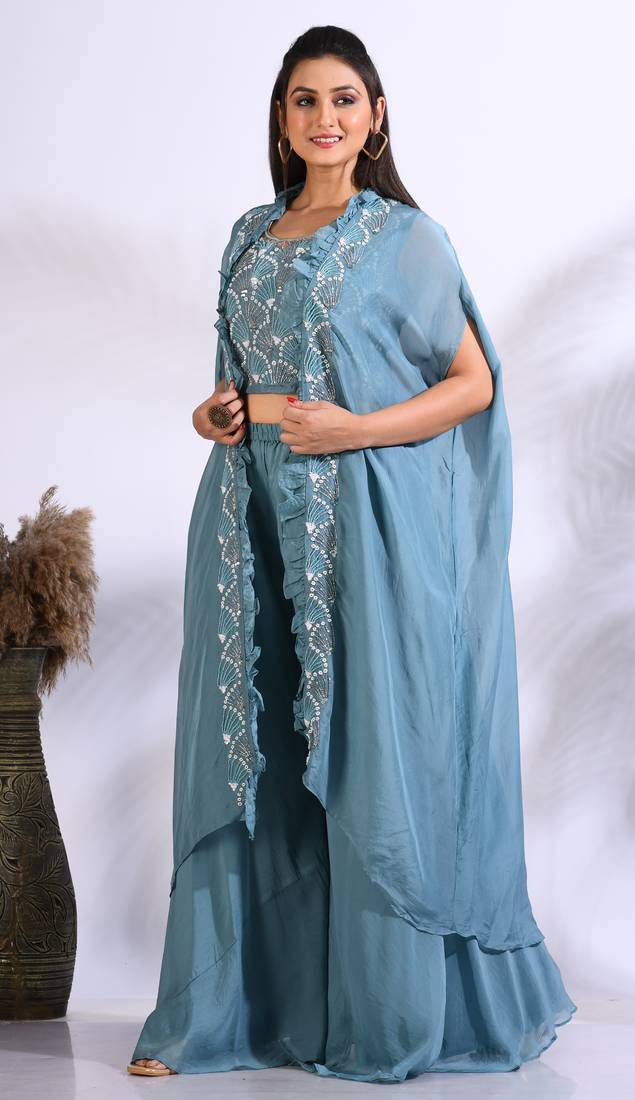 TOP PLASO WITH JACKET WITH HAND EMBODIERY