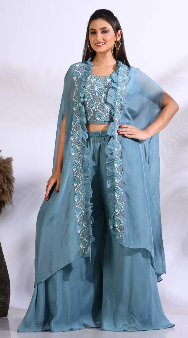 TOP PLASO WITH JACKET WITH HAND EMBODIERY