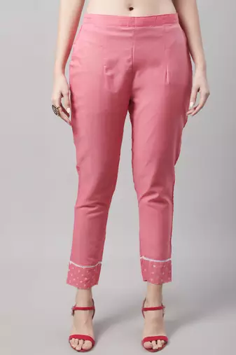  women kurta and trouser dupatta set chanderi modal butti