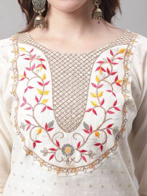  women kurta and trouser dupatta set chanderi modal butti 3