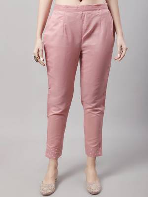  women kurta and trouser dupatta set chanderi modal butti 4
