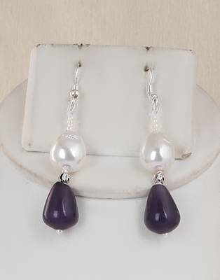 Semi precious beads n shell pearls necklace set 2