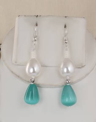 Semi precious beads n shell pearls necklace set 2