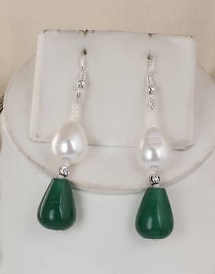 Semi precious beads n shell pearls necklace set 2