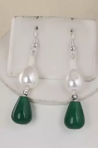 Semi precious beads n shell pearls necklace set