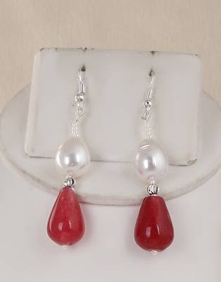Semi precious beads n shell pearls necklace set 2