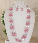 Semi precious beads n shell pearls necklace set