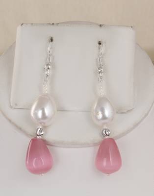Semi precious beads n shell pearls necklace set 2