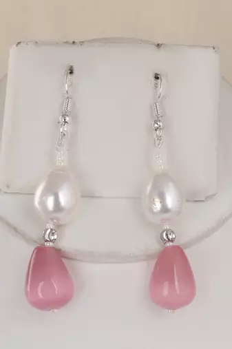 Semi precious beads n shell pearls necklace set