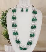 Semi precious beads n shell pearls necklace set