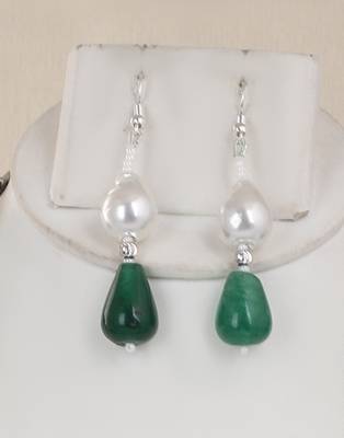 Semi precious beads n shell pearls necklace set 2