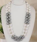 Fancy shell pearls necklace set