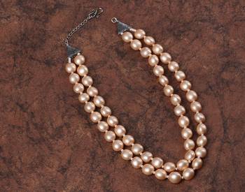 Fancy shell pearls necklace set 2