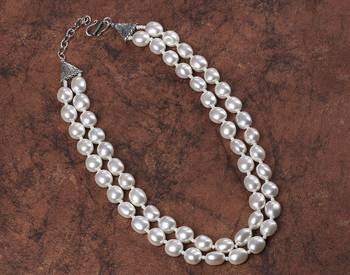 Fancy shell pearls necklace set 2