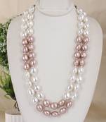 Fancy shell pearls necklace set