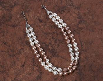 Fancy shell pearls necklace set 2