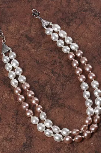 Fancy shell pearls necklace set