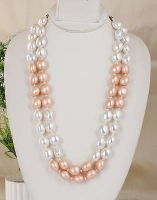 Fancy shell pearls necklace set 1