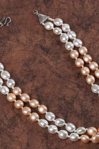 Fancy shell pearls necklace set
