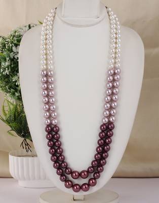 Fancy shell pearls necklace set 1